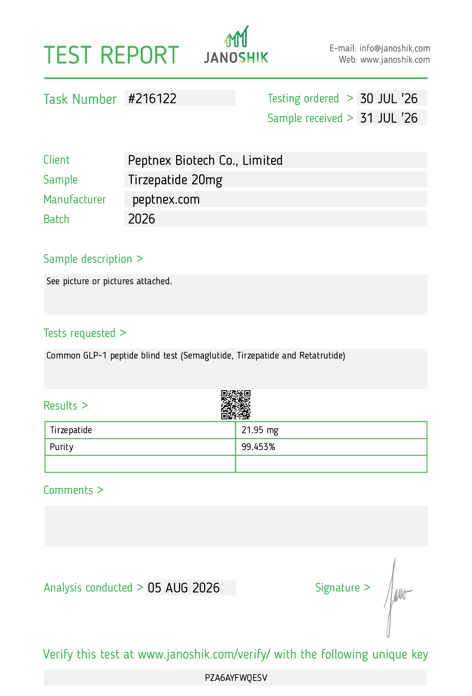 Test Report #216122