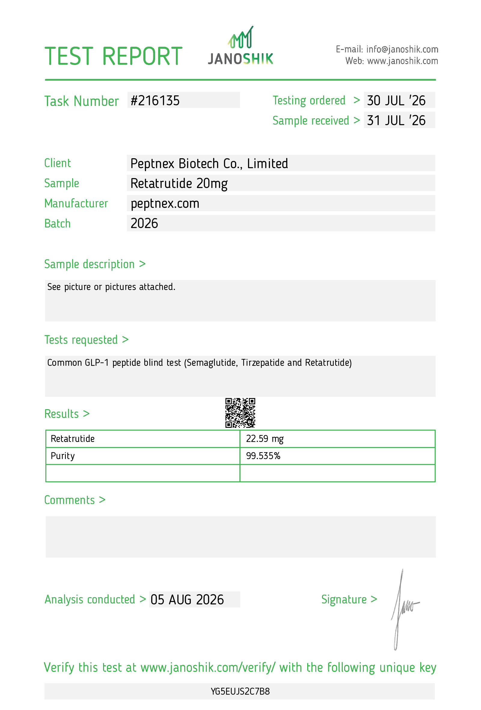 Test Report #216135