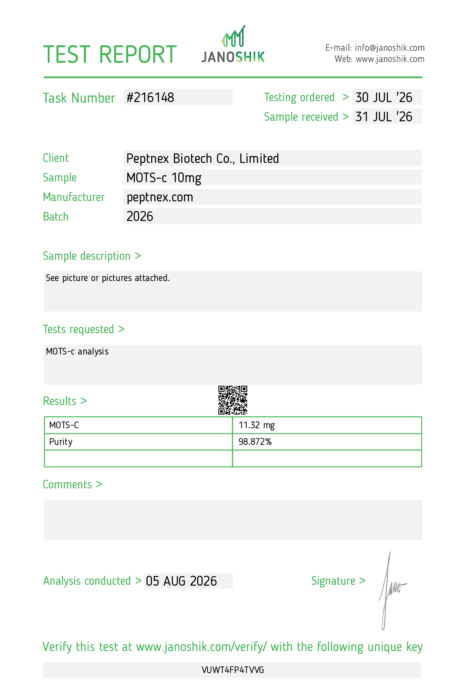 Test Report #216148